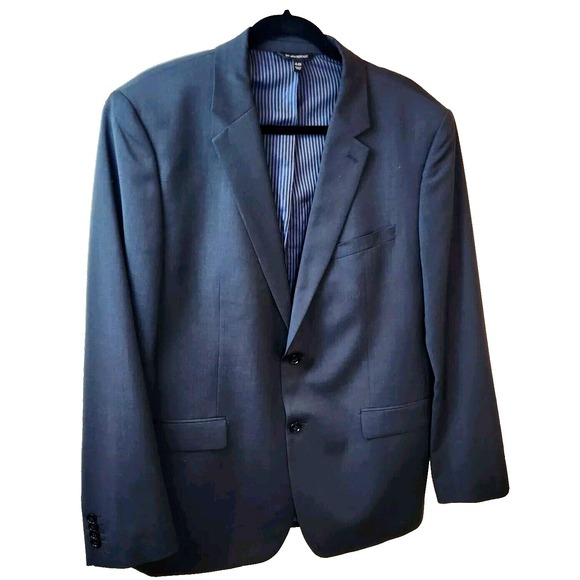 Banana Republic Mens Gray Wool Blazer Size 44R‎ Marzotto Super 120s Standard Fit